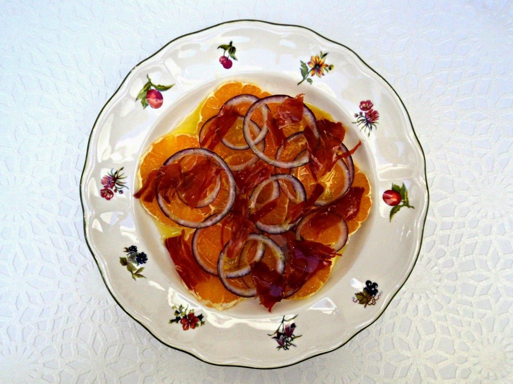 Ensalada de naranja y jamón receta casera