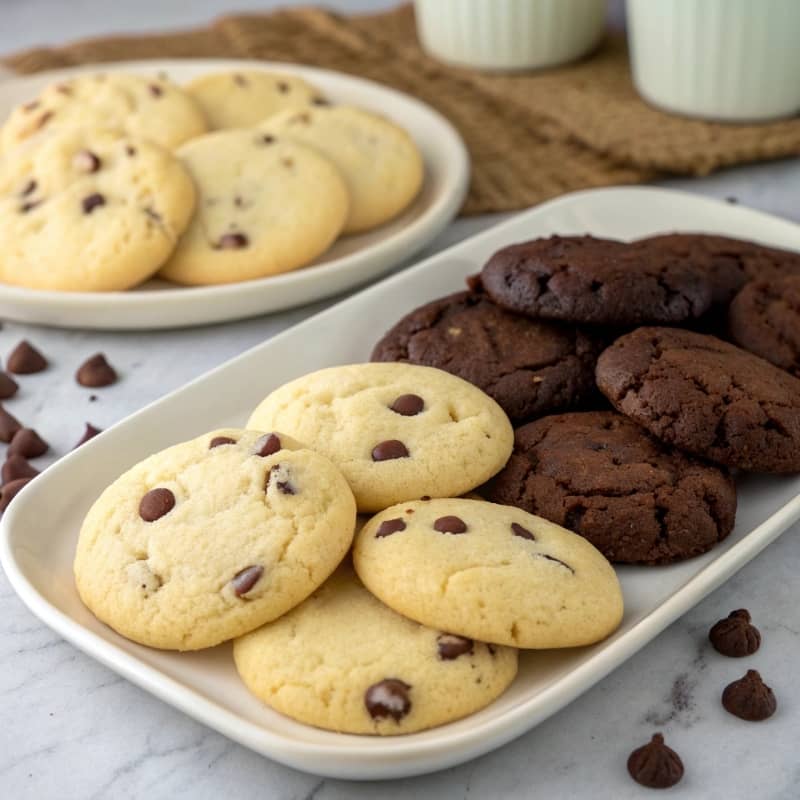 Galletas de vainilla y chocolate