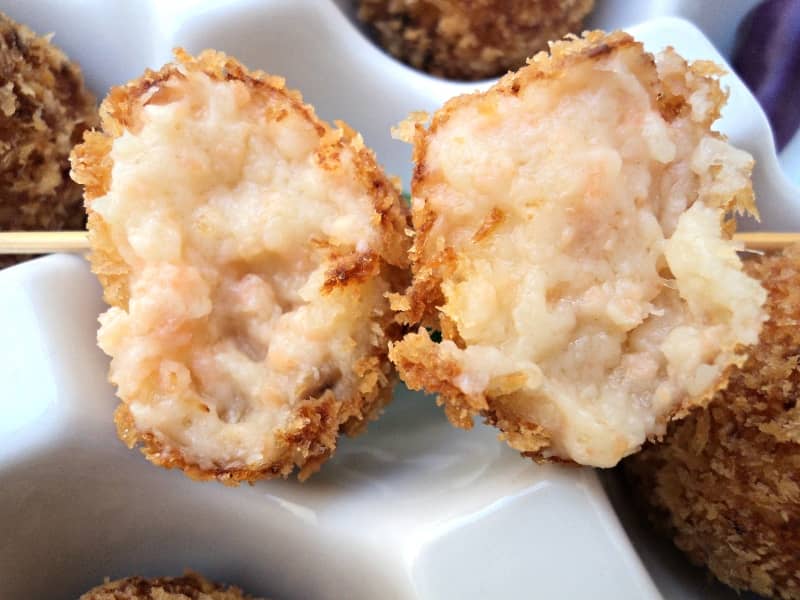 Croquetas o bocaditos de salmón ahumado bocado