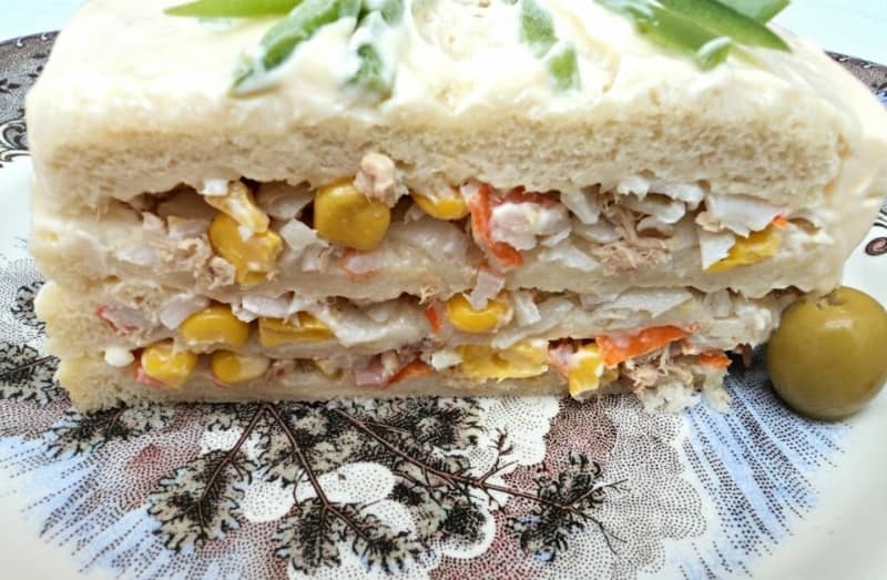 Pastel frío de cangrejo CORTE