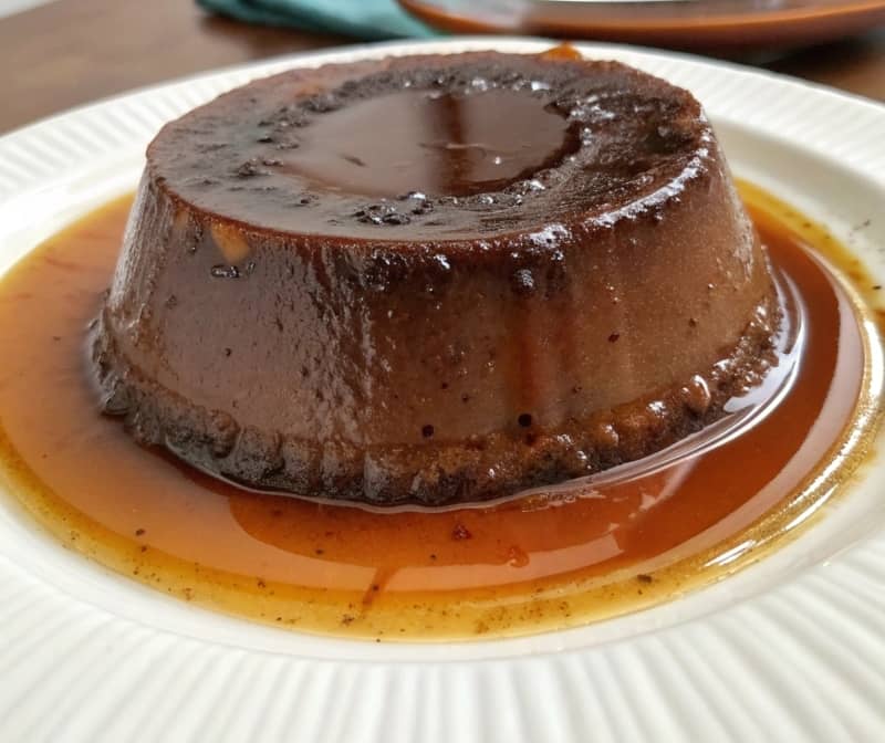 Flan de chocolate