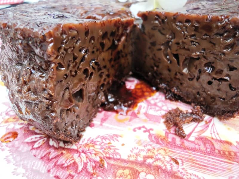 Flan de chocolate CORTE