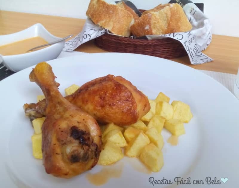 Pollo al horno con Salsa inglesa menú semanal 3