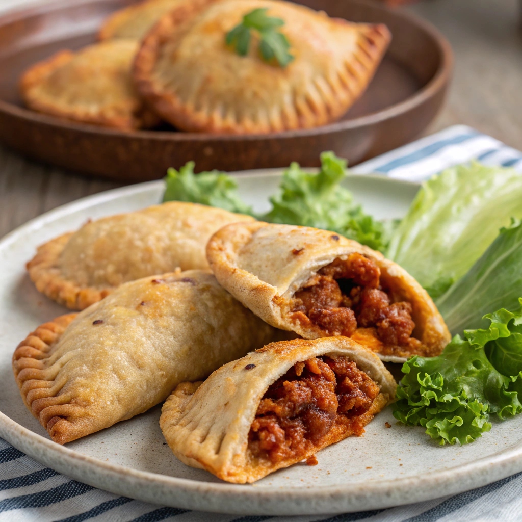 Empanadillas rellenas de salsa boloñesa