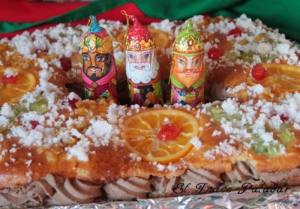 Roscón de Reyes relleno de crema de moka