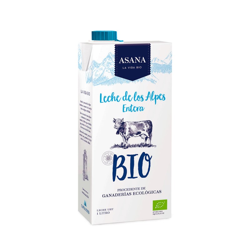 ¿Cuál es la diferencia entre la leche ecológica Asana y la leche convencional