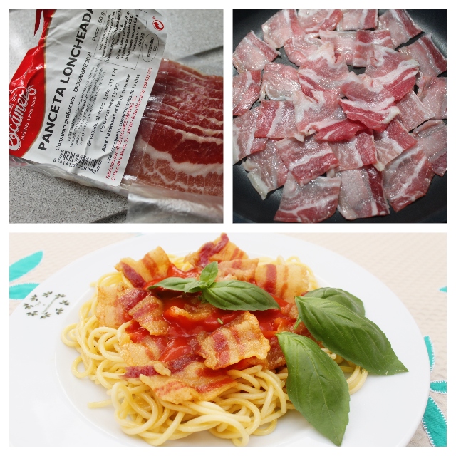 Espaguetis con panceta PREPARACIÓN