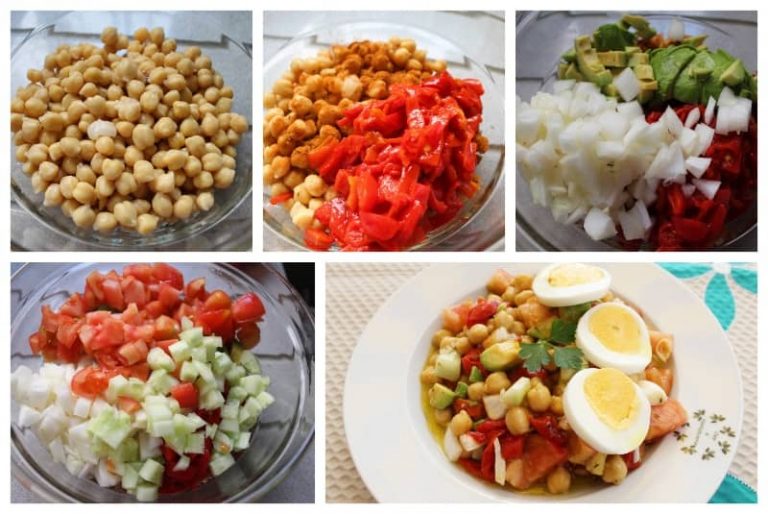 Ensalada de garbanzos con aceite verde Esmeralda Olor a hierbabuena