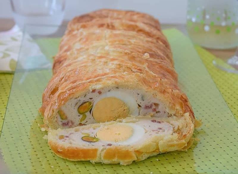 Pastel de pollo en hojaldre