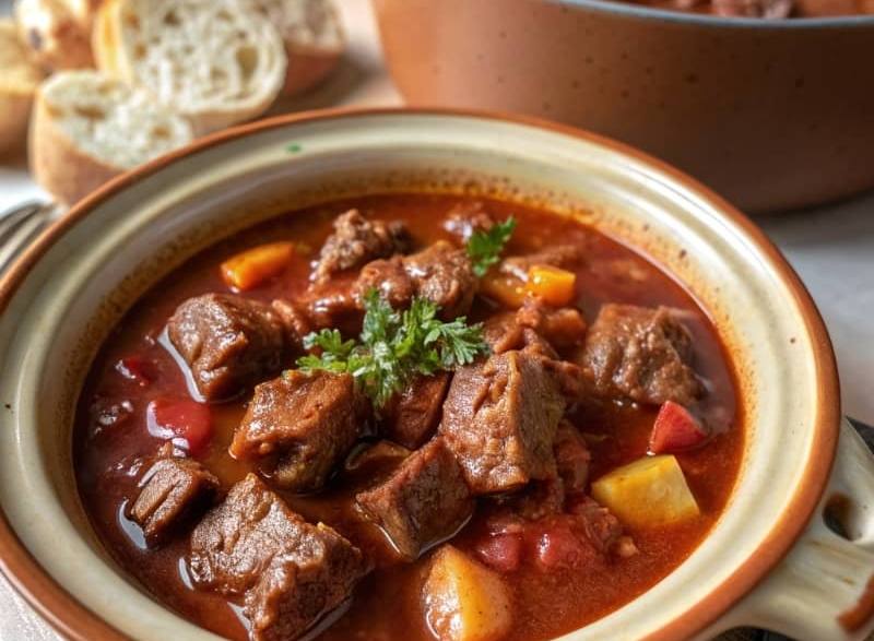 Receta de estofado al vino tinto