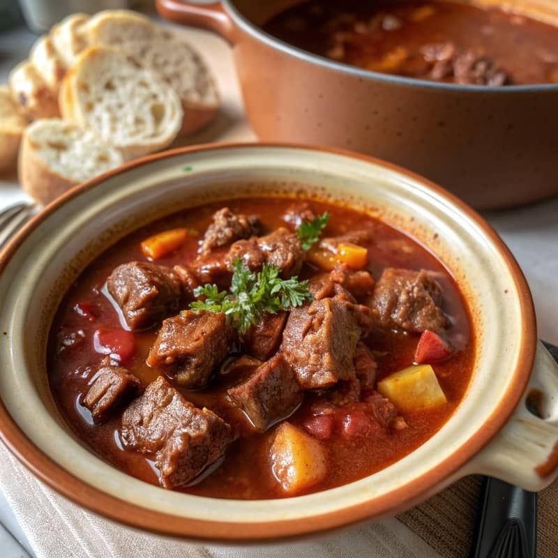Receta de estofado al vino tinto