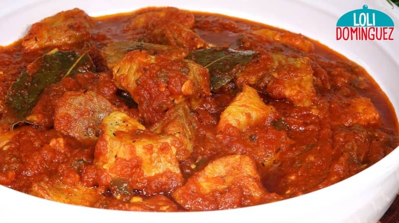 Receta tradicional de carne con tomate