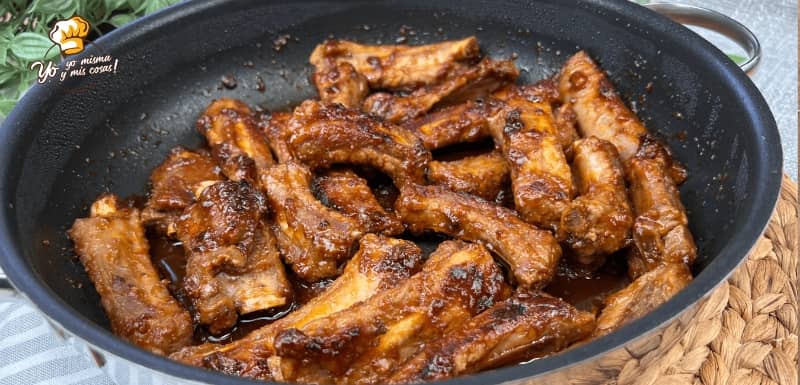 Costillas en salsa barbacoa receta fácil