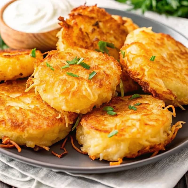 Tortitas de papas ralladas con queso