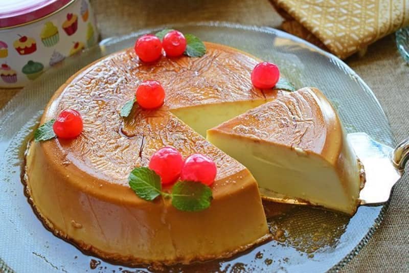 Flan de queso con pocos ingredientes