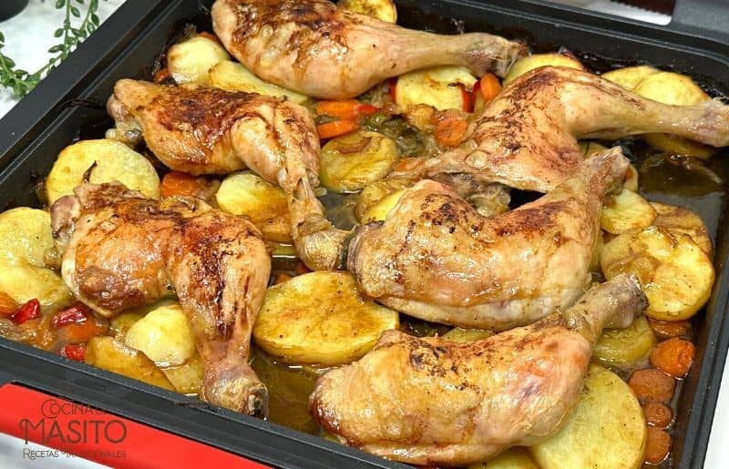 Pollo asado a la cerveza negra