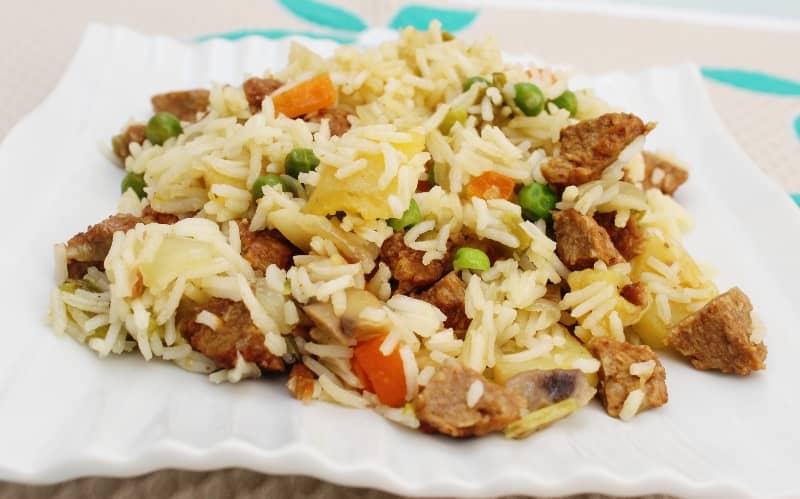 Arroz chino vegano