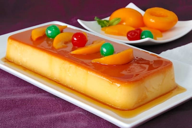Pudin de melocotón