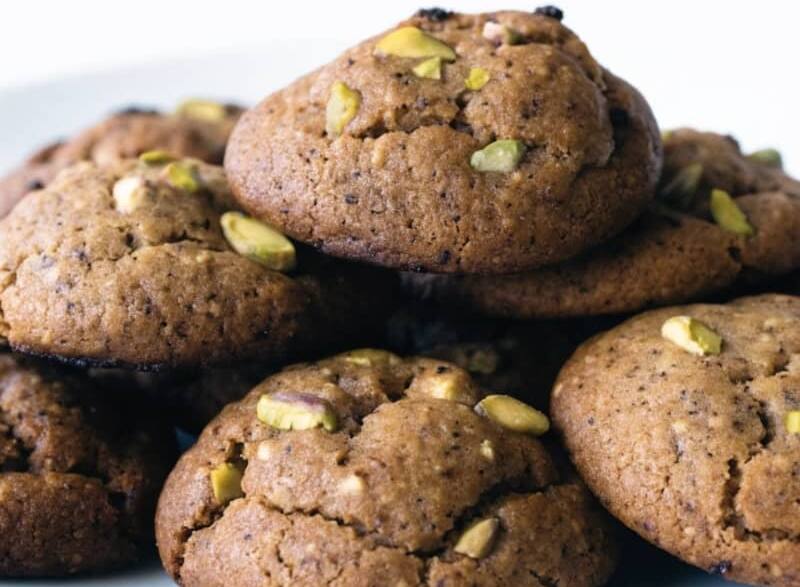 Galletas de café de especialidad y pistachos