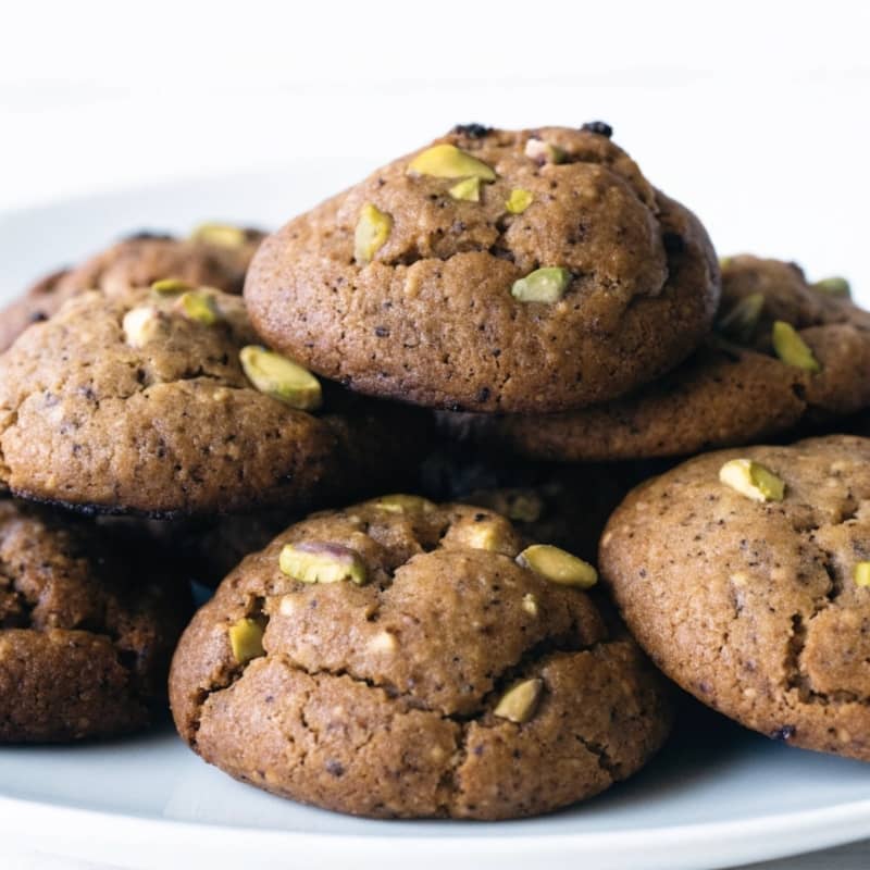Galletas de café de especialidad y pistachos